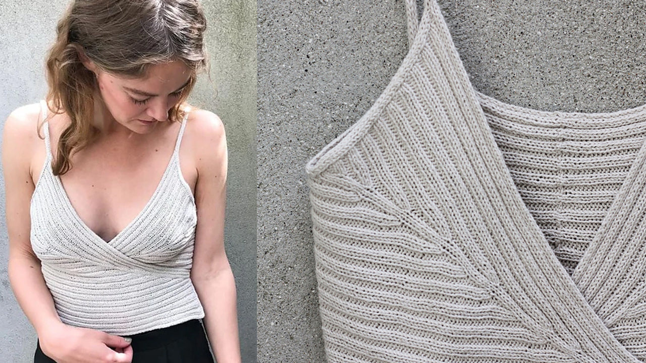 Model wearnig the KFO Yoko Knitted vest