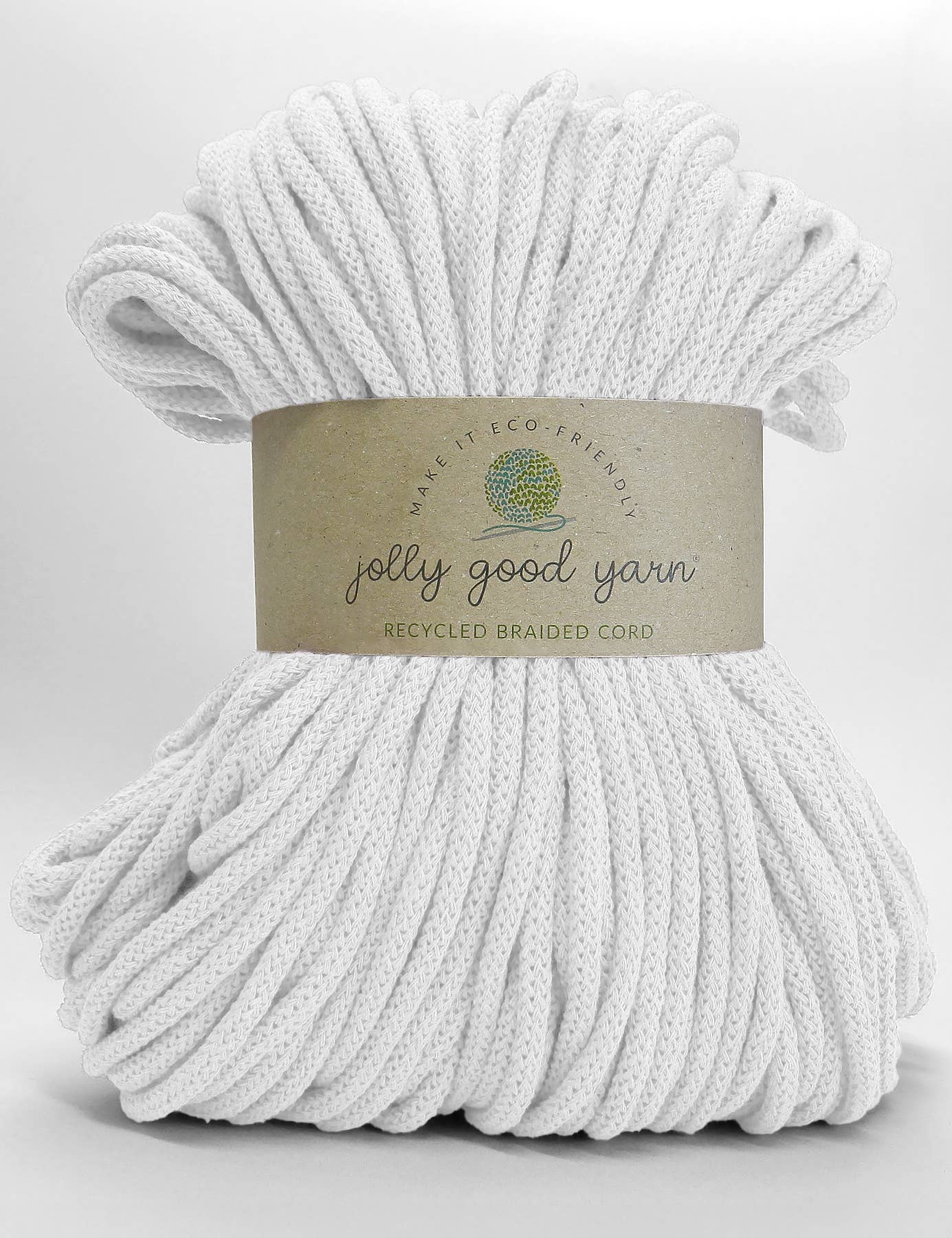 Jolly Good Yarn - 5mm Sandford White recycled cotton macrame cord (100m)