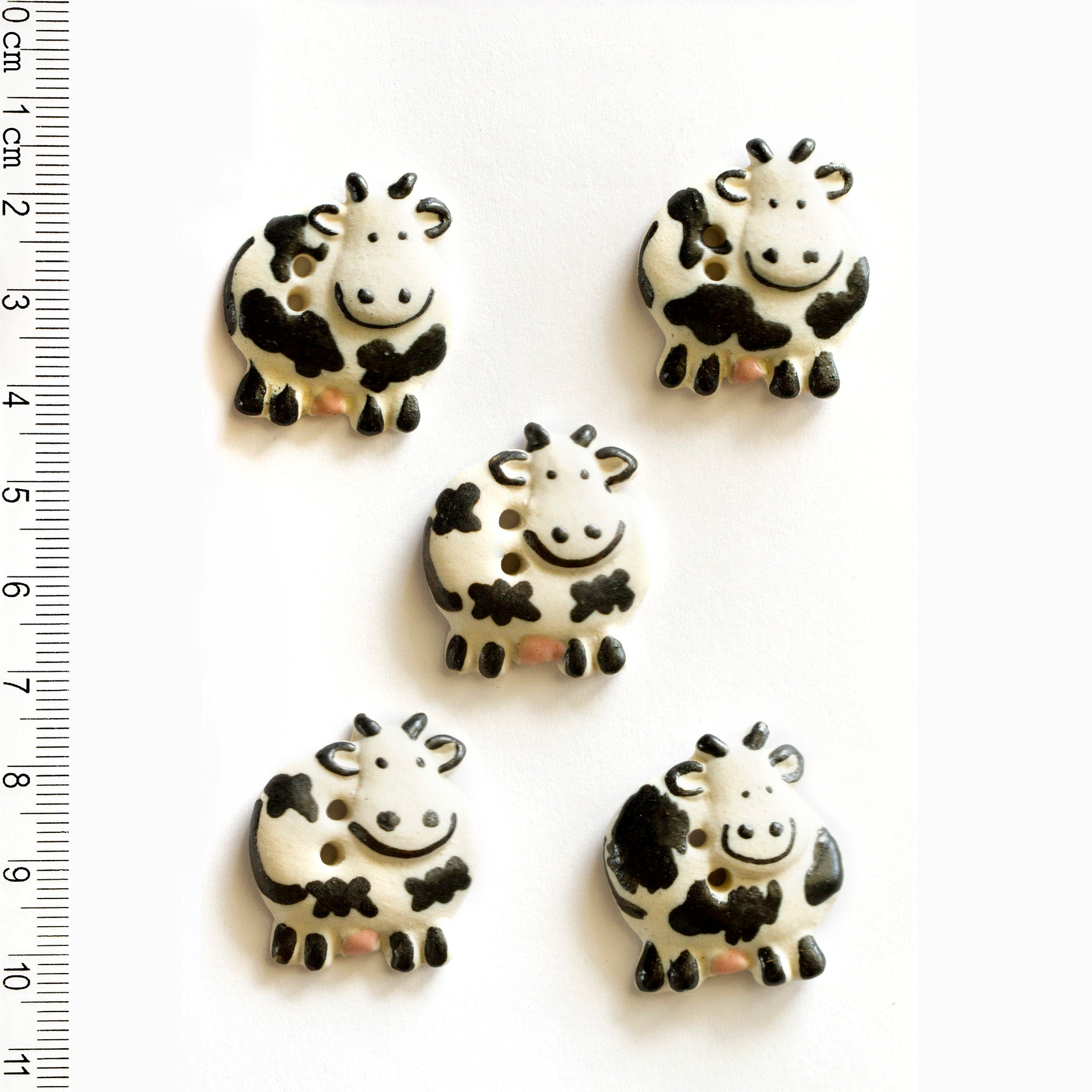 Boutons incomparables - 5 boutons vache amusants