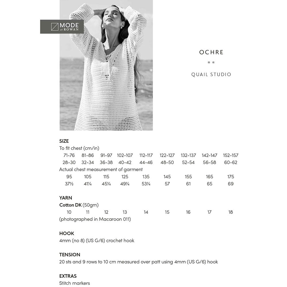 Mode at Rowan Ochre Cover-up - Crochet Pattern