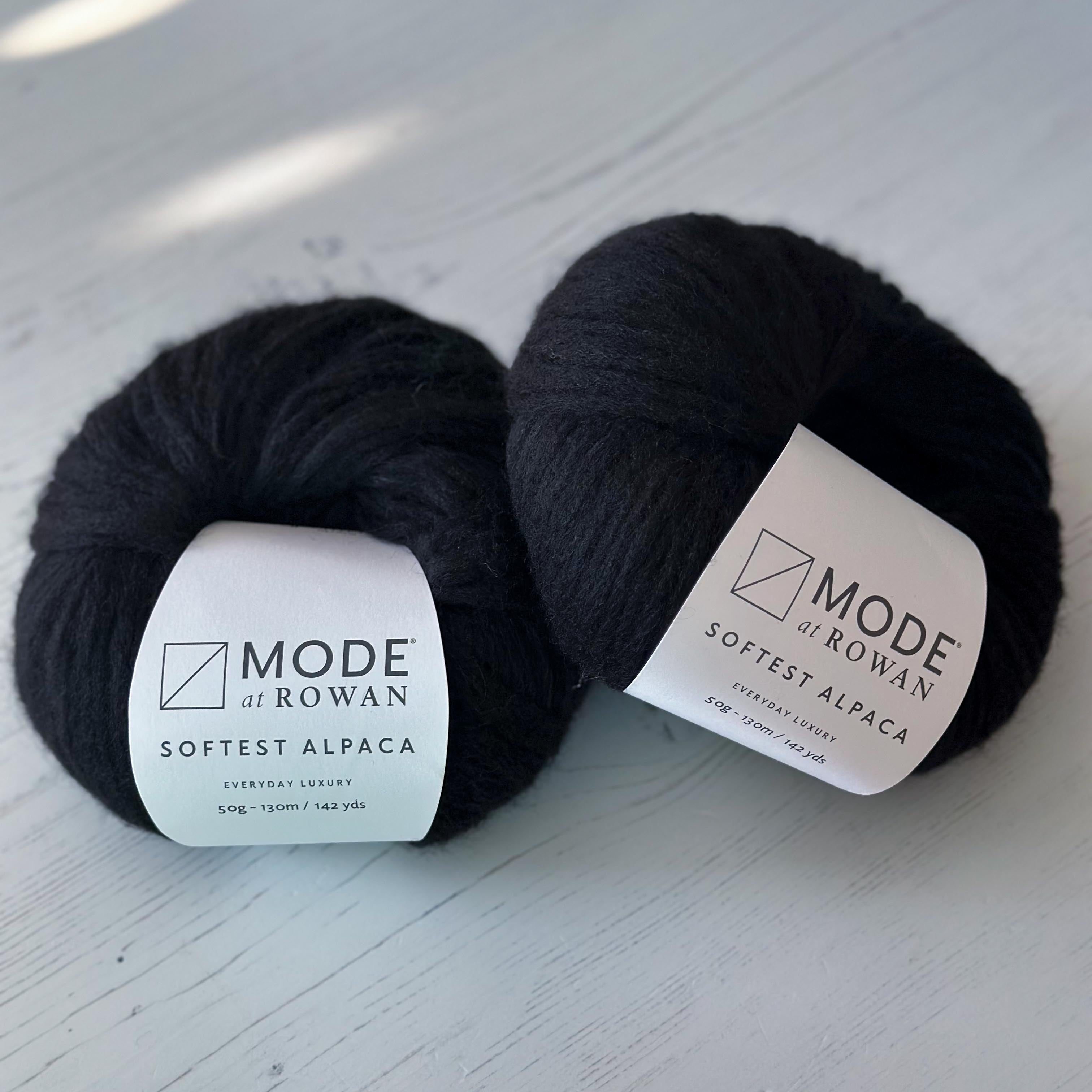 Mode at Rowan Softest Alpaca - 2 x 50g Black - End of Dye Lot Bundle