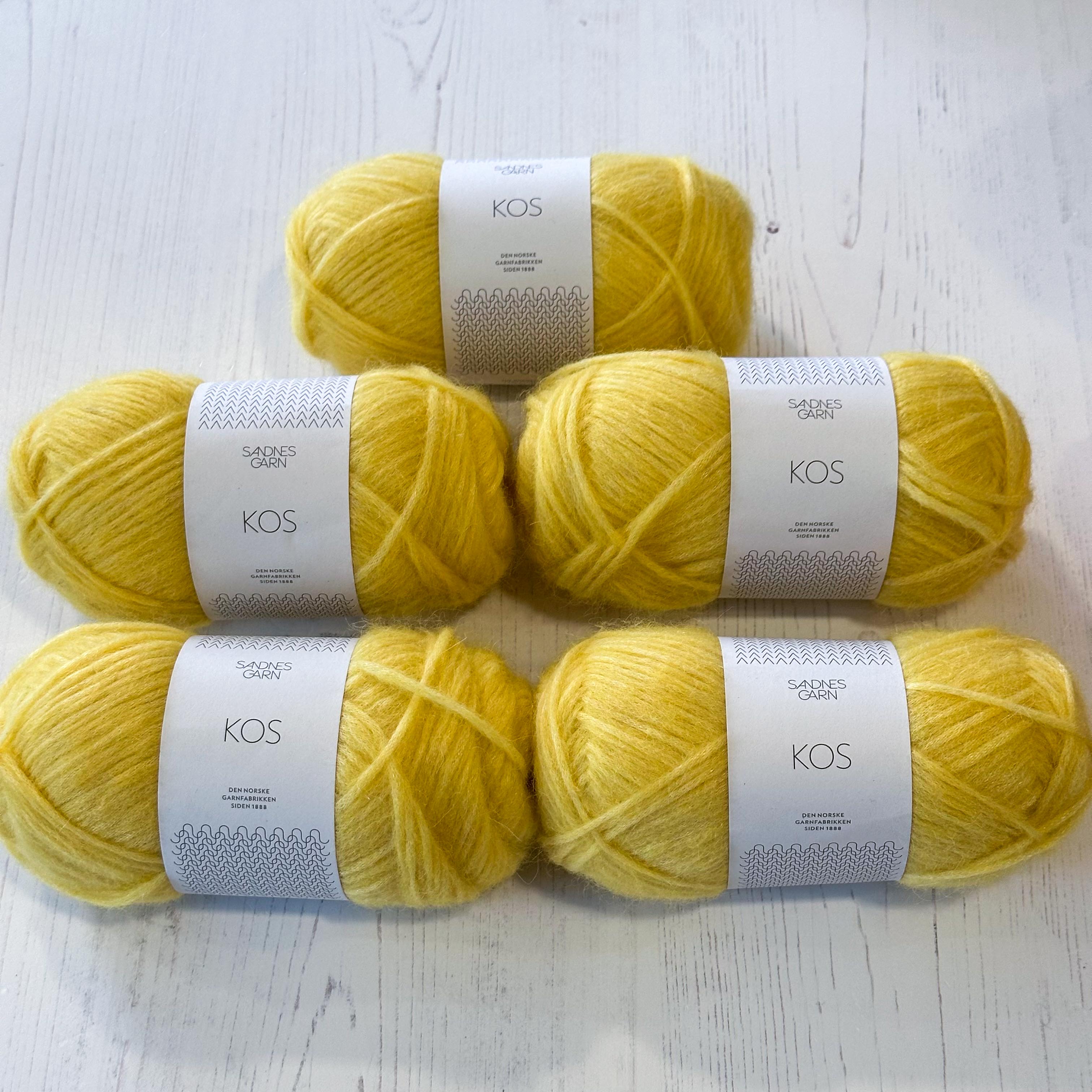 Sandnes Garn - Kos 5 x 50g Sunny Yellow 2016 - End of Dye Lot Bundle