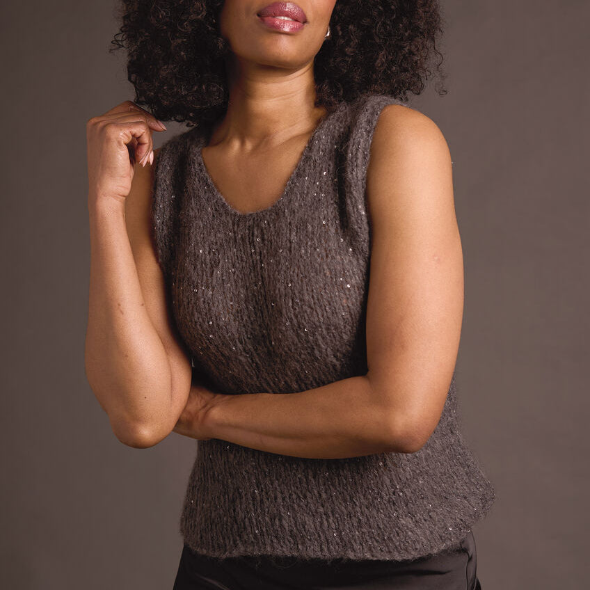 Loren Sweater & Sleeveless Vest- Knitting Pattern - PDF Download