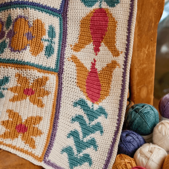 Springtime Blanket Crochet Along Part 2 - Hyacinths and Bluebells - Crochet Pattern (FREE PDF Download)