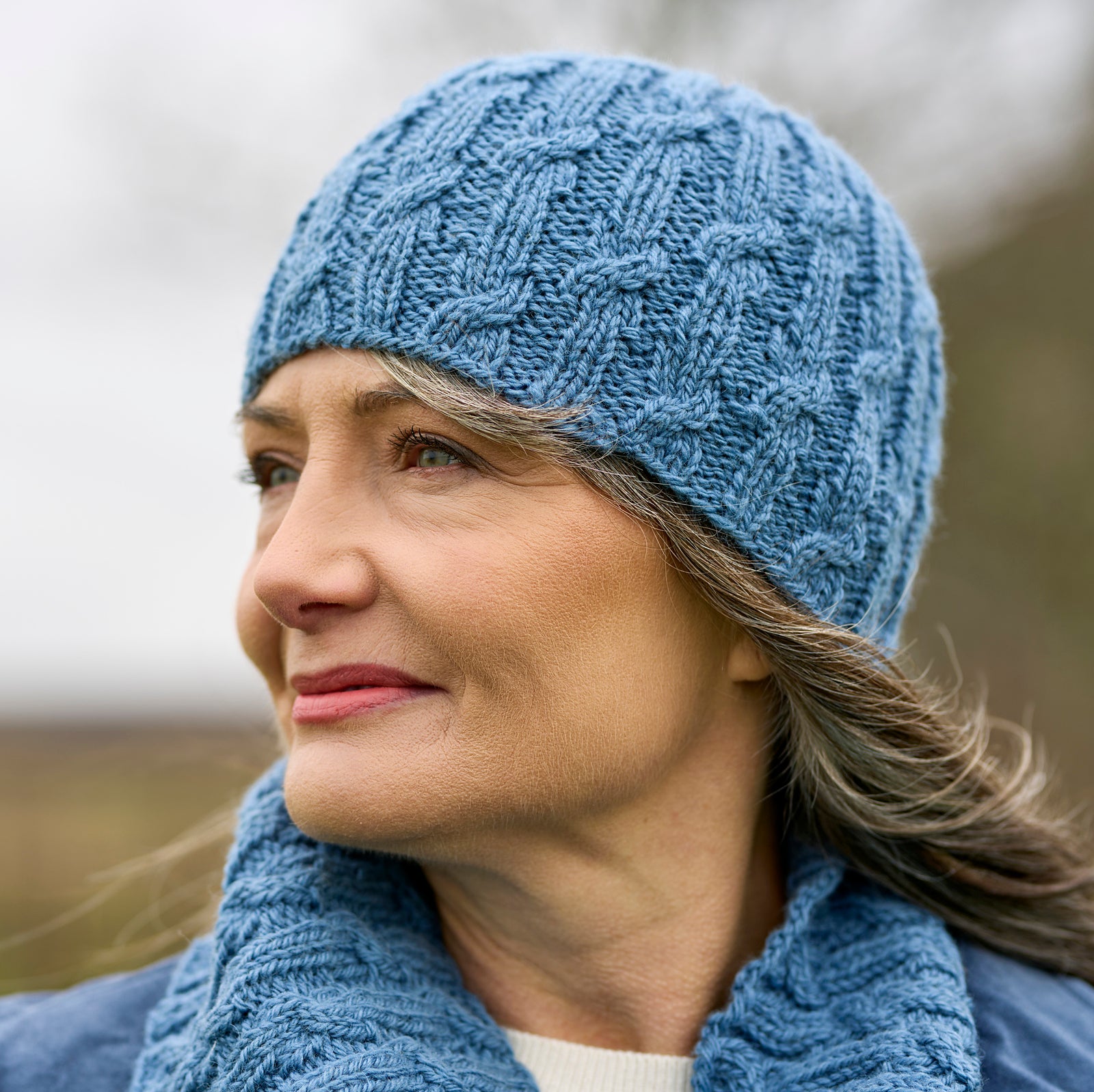 Laurie Cable Rib Cowl & Hat - Knitting Pattern (FREE PDF download)