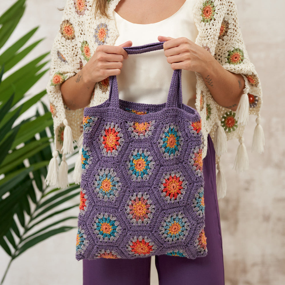 Free Crochet Granny Hexagon Crochet Bag Leonora Bag Crochet