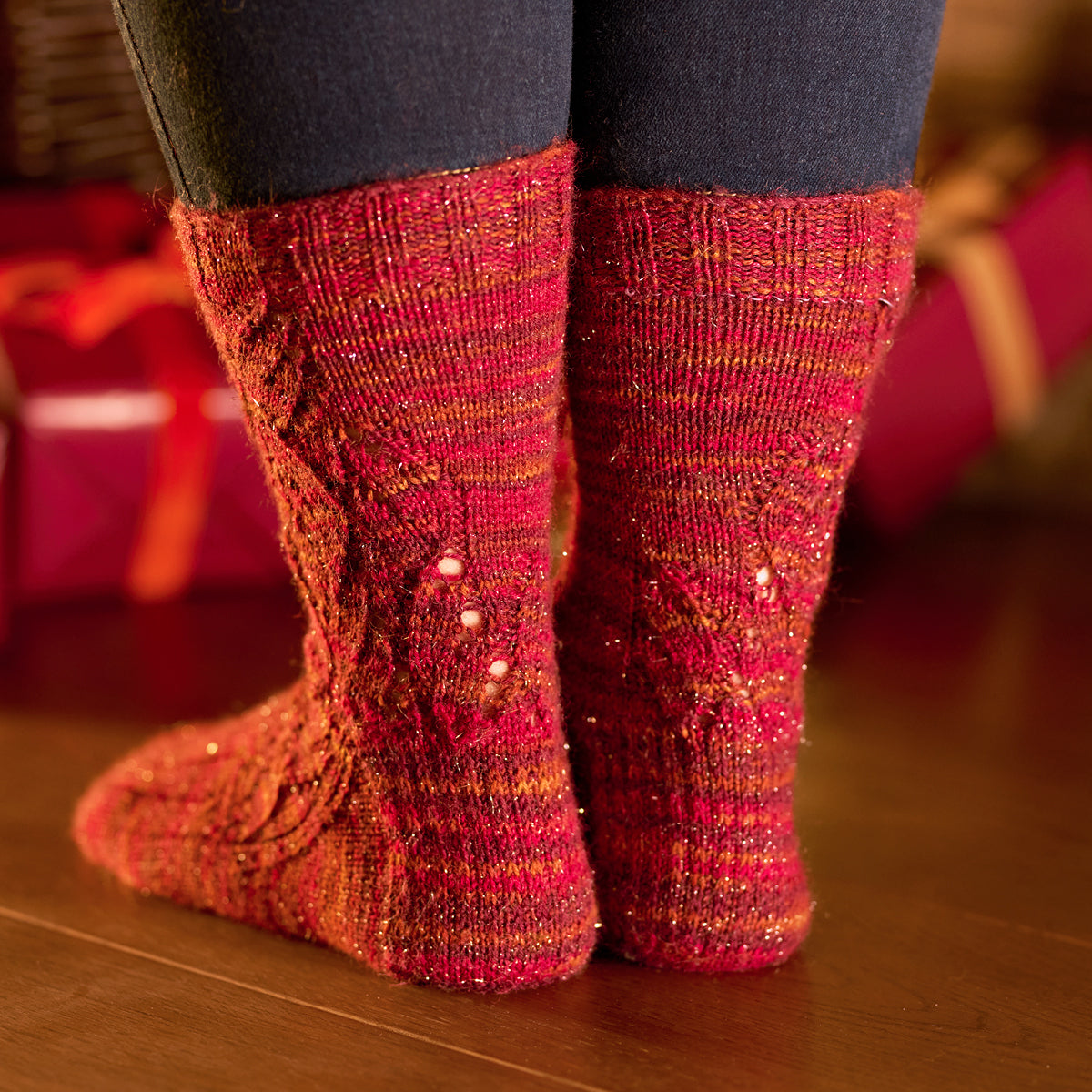 Nutmeg - Christmas Socks - Knitting Pattern (FREE PDF download)
