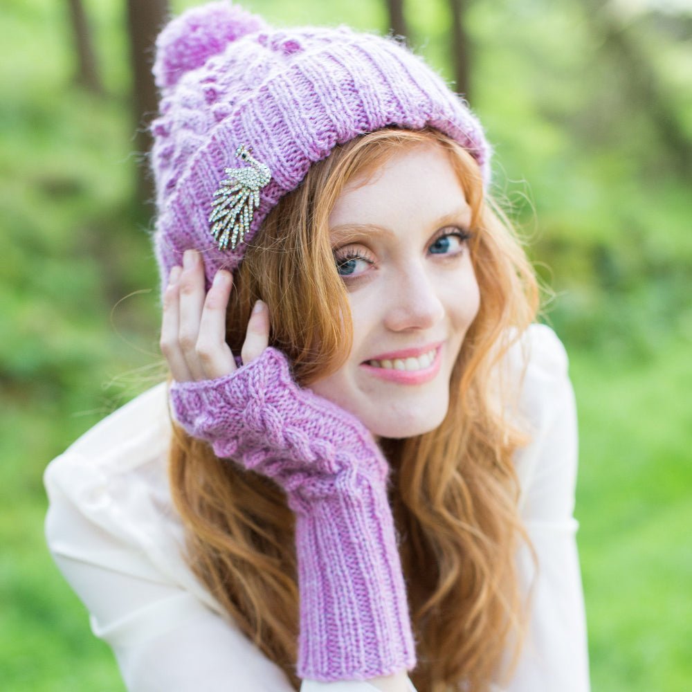 Isabelle Hat and Hand Warmers Set - Knitting Kit