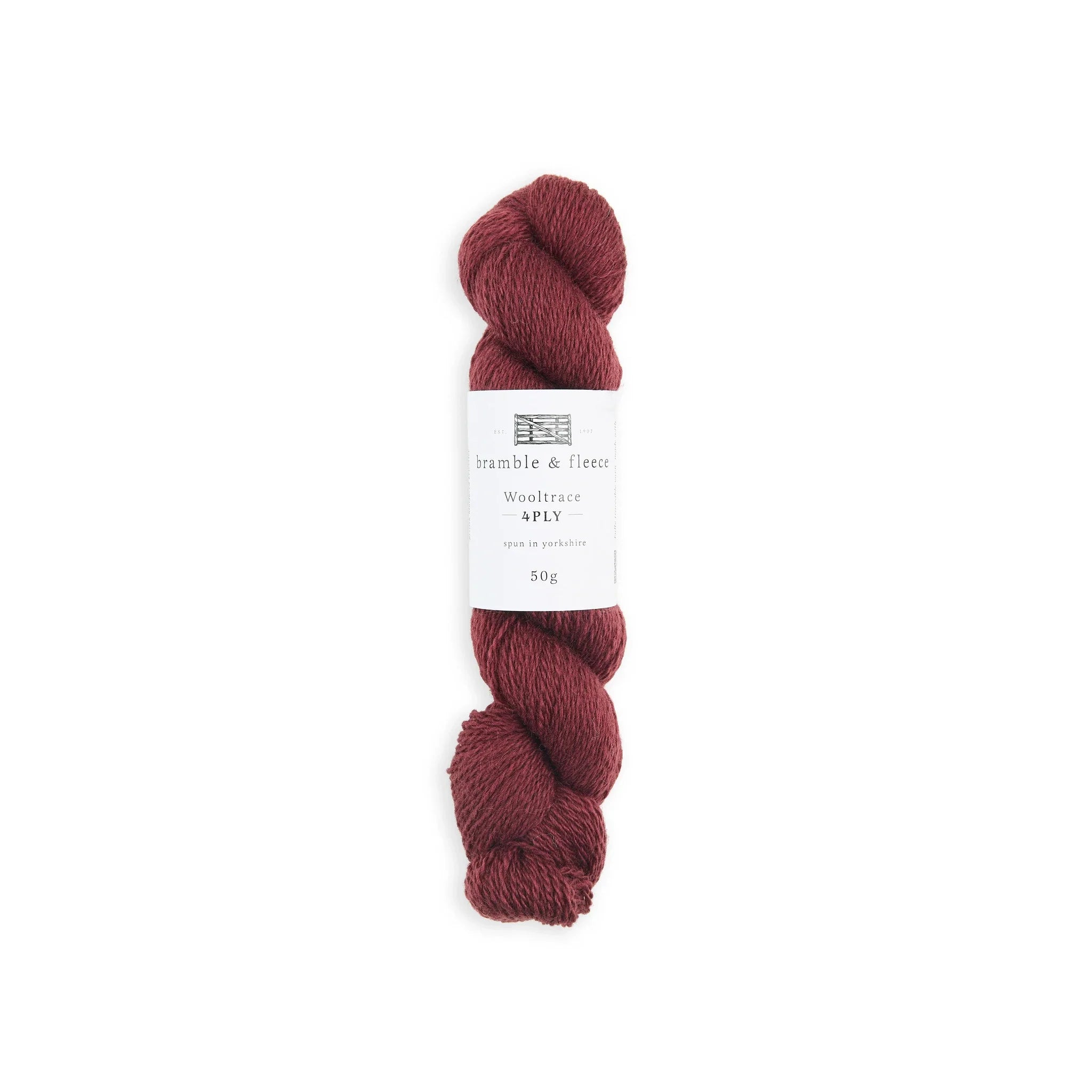 Skeins of Bramble & Fleece Wooltrace 4 Ply British Bluefaced Leicester yarn