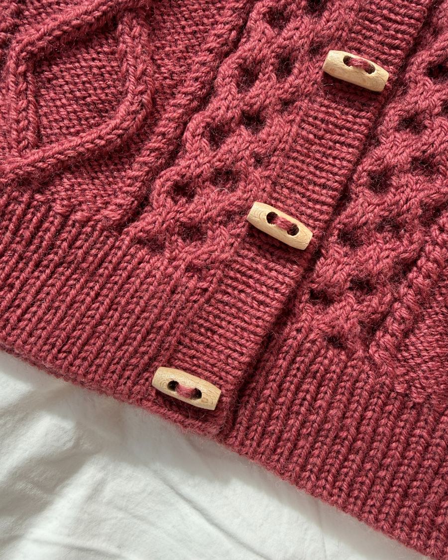 Dagmar Jacket Junior detail with duffle buttons