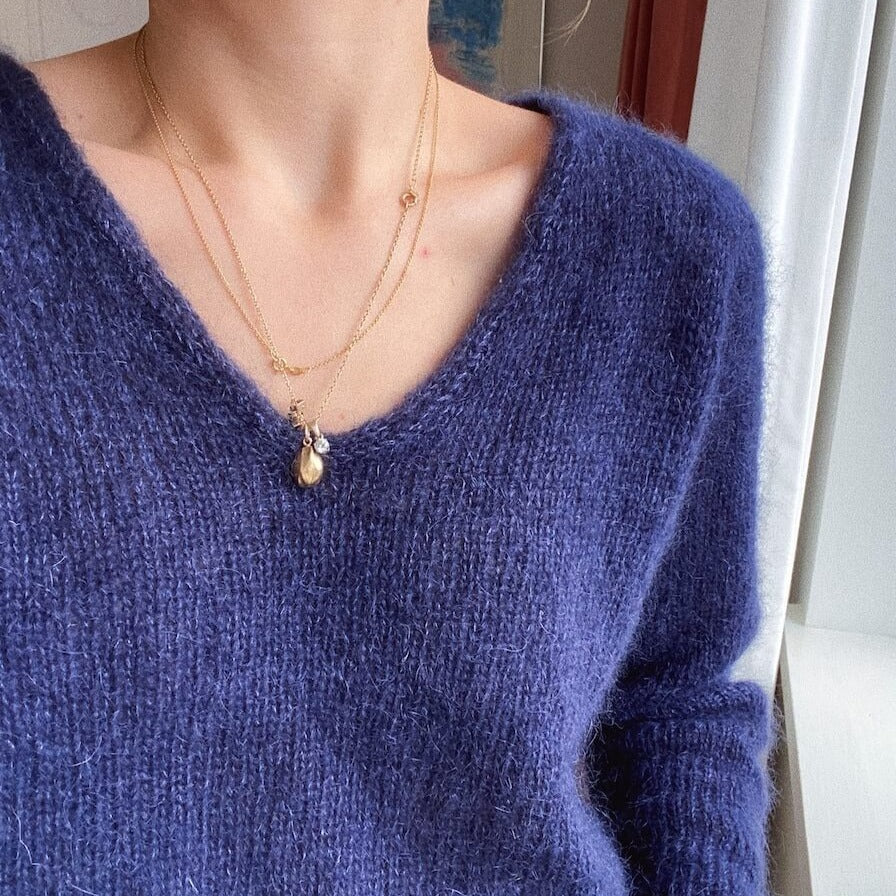 Cumulus Blouse V-neck - Knitting Kit - Limited Edition in Kidsilk Haze Colour