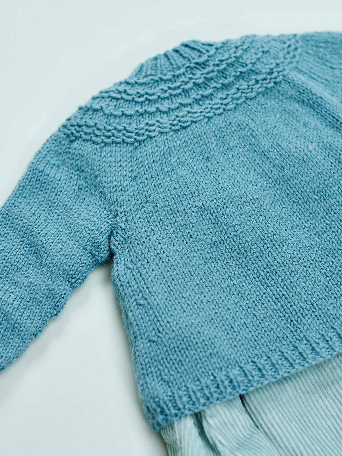 WYS Madeline: Yoke Cardigan & Hat in Bo Peep DK by Sarah Hatton