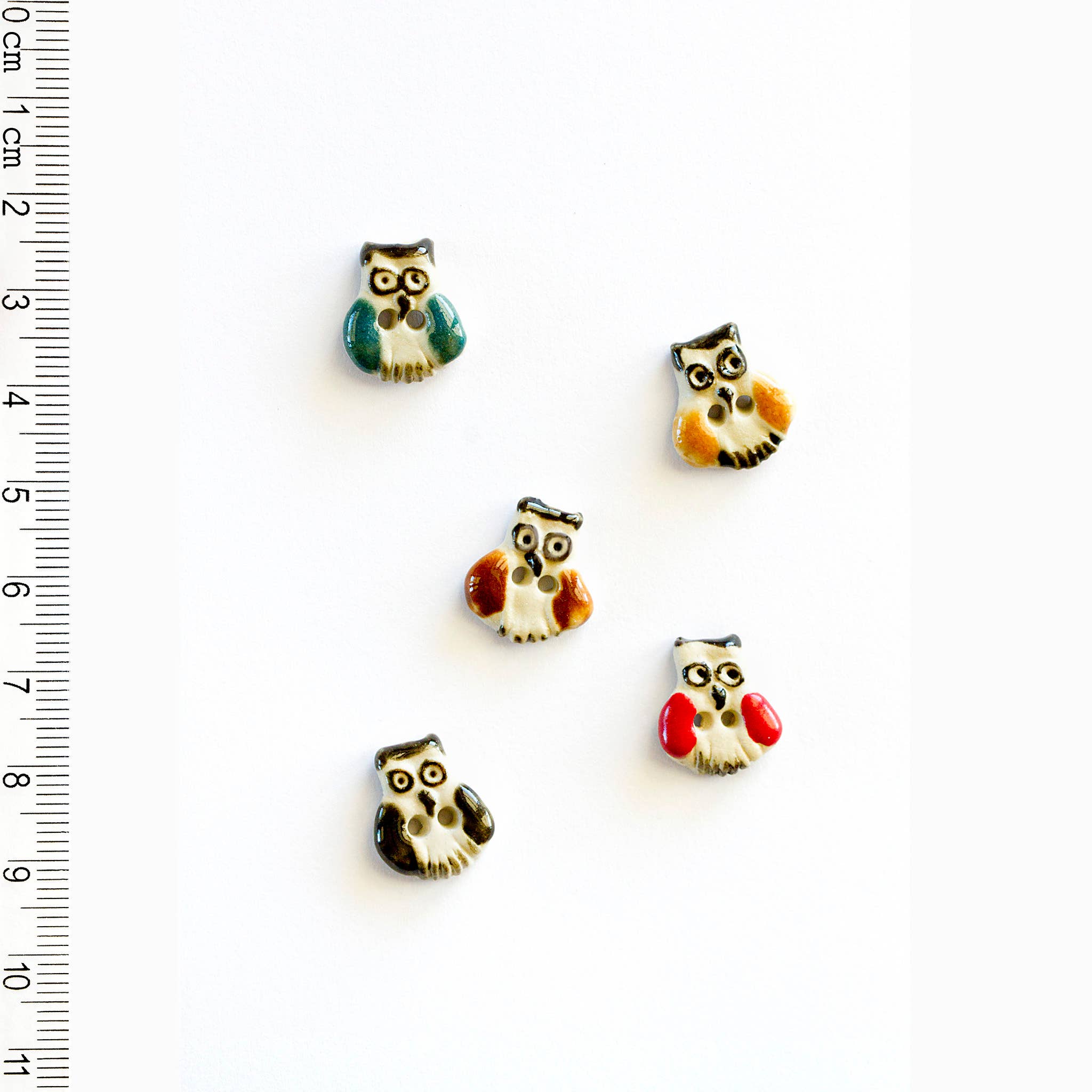 Incomparable Buttons - 5 Owl Buttons