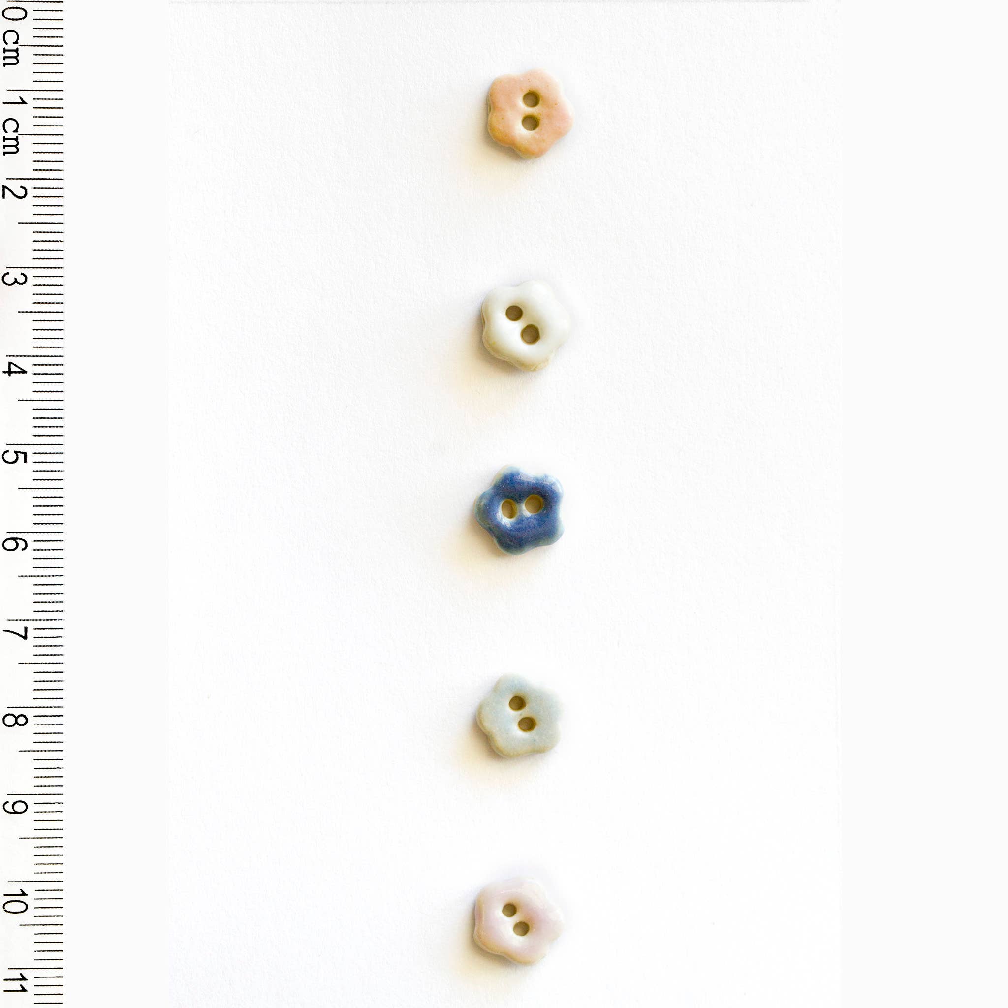 Boutons Incomparables - 5 Petits Boutons Fleur Pastel