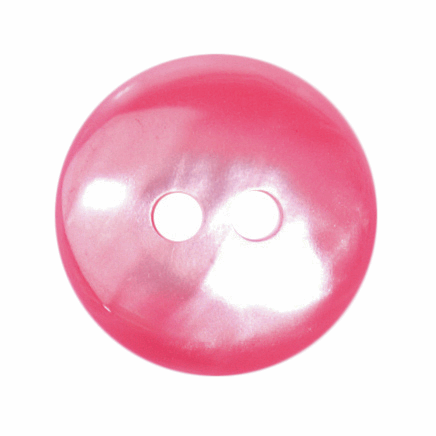 Bouton rond rose corail 14 mm