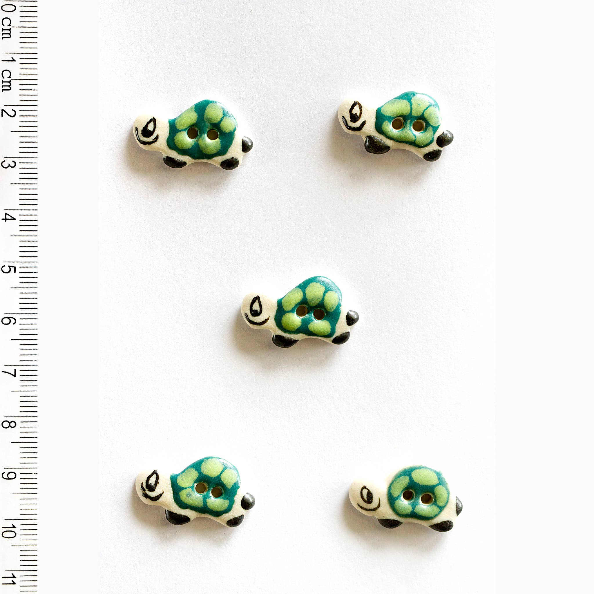 Boutons incomparables - 5 boutons tortue