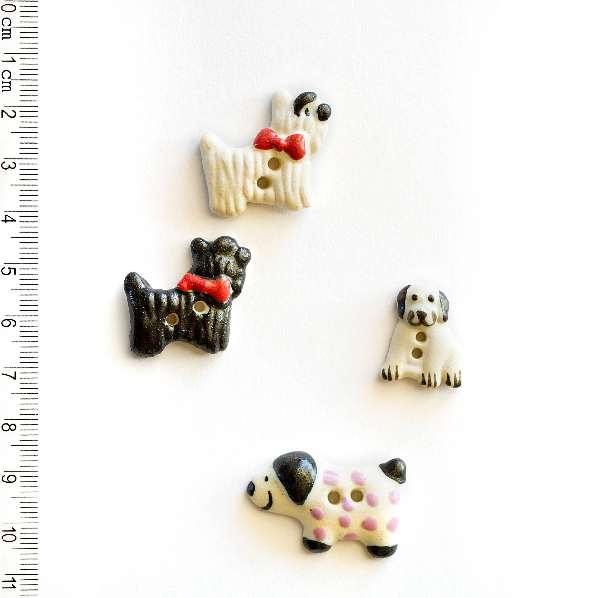 Incomparable Buttons - 5 Friendly Dog Buttons
