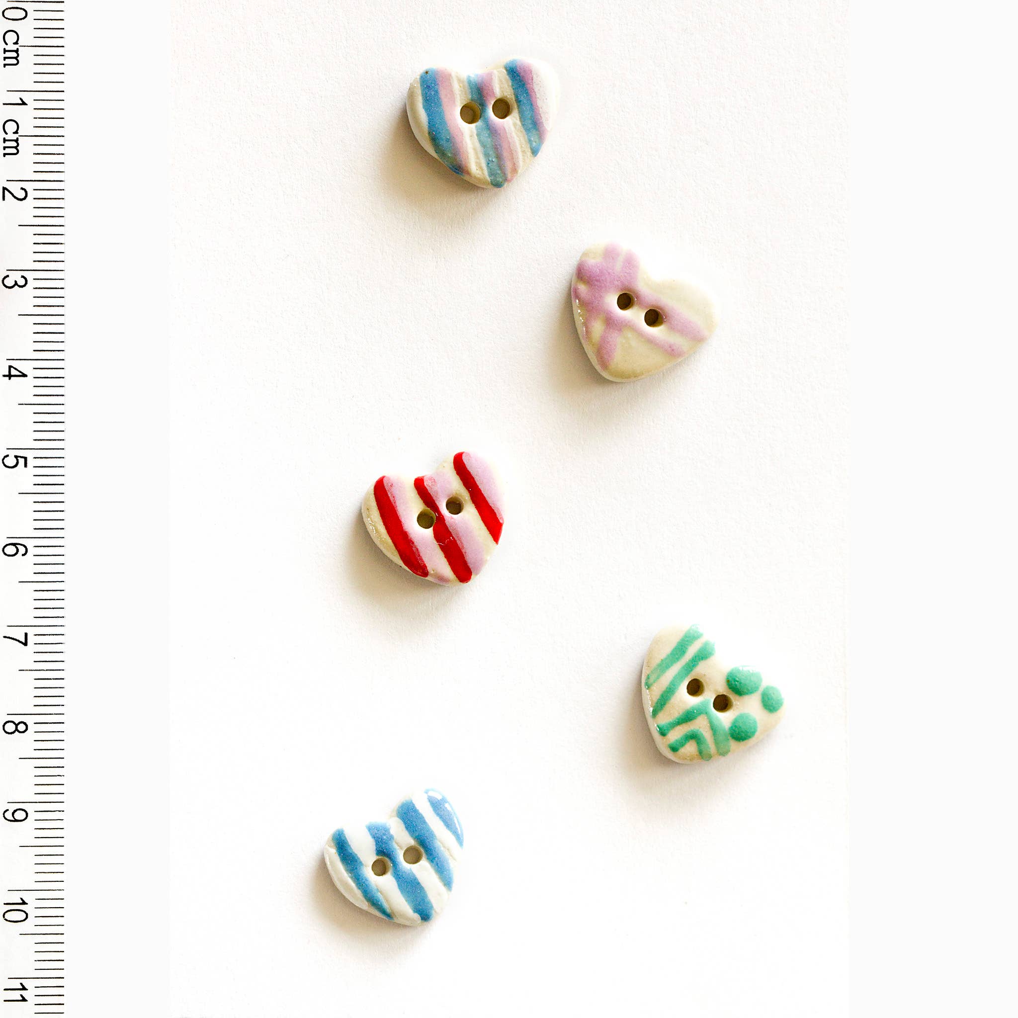 Boutons incomparables - 5 boutons cœur amusants