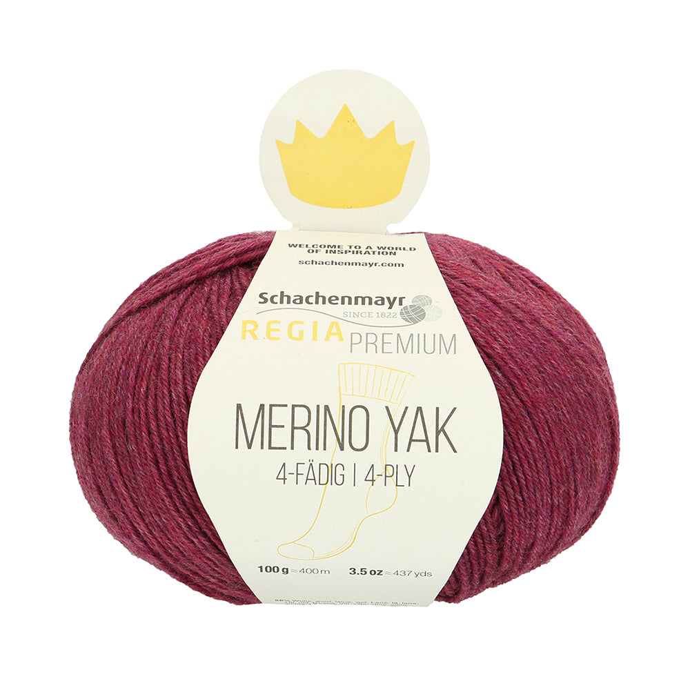 Regia Premium Merino Yak yarn ball in colour Raspberry 7517