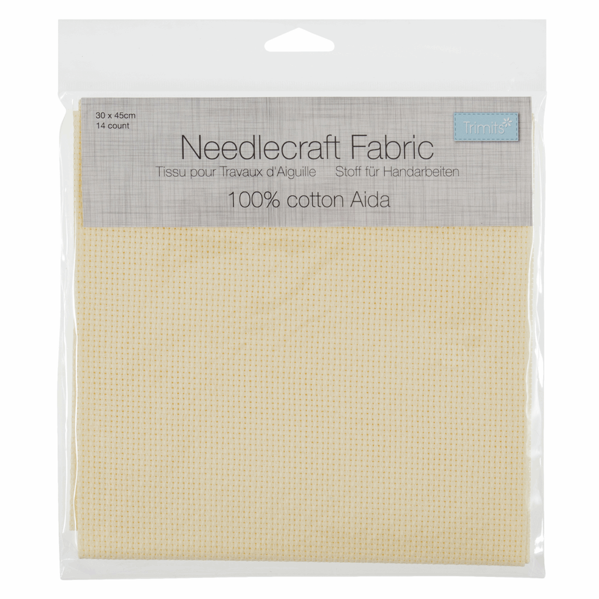Aida Needlecraft Fabric - 14 Count - 45 x 30cm - Cream