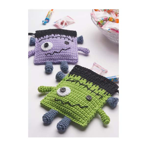 Halloween Frankenstein Candy Pouch Crochet Pattern (PDF Download)
