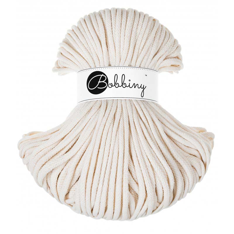 Bobbiny 5mm Permium Braided Cord in Natural