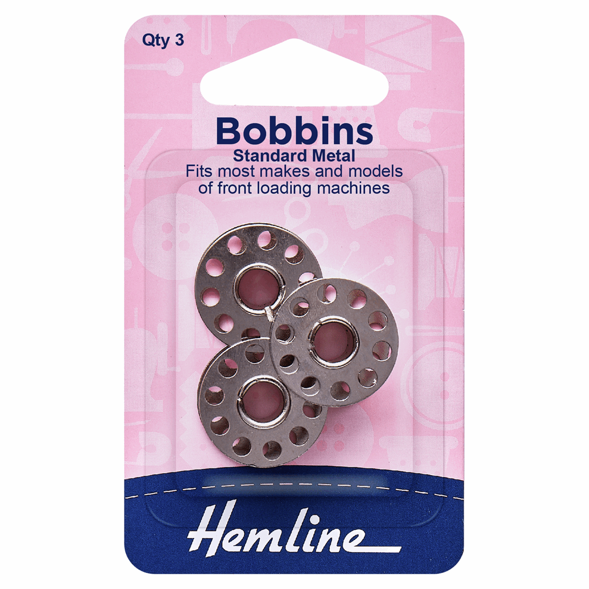 Hemline Bobbins, Universal Standard / Class 15K, Metal (pack of 3)