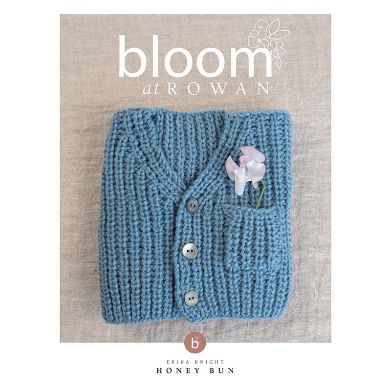 Bloom at Rowan – Honey Bun Cardigan für Babys (herunterladbares PDF)