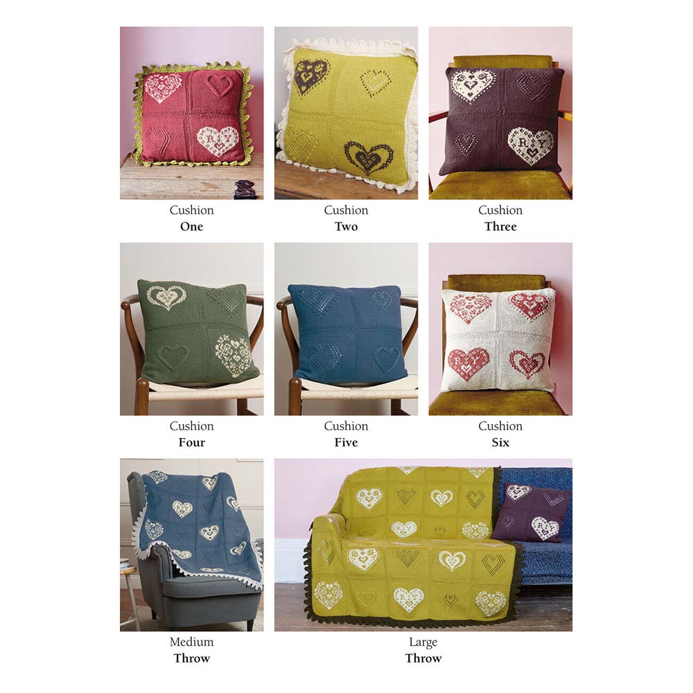 Mit Liebe gestrickte Kissen und Überwürfe KAL (PDF-Download)