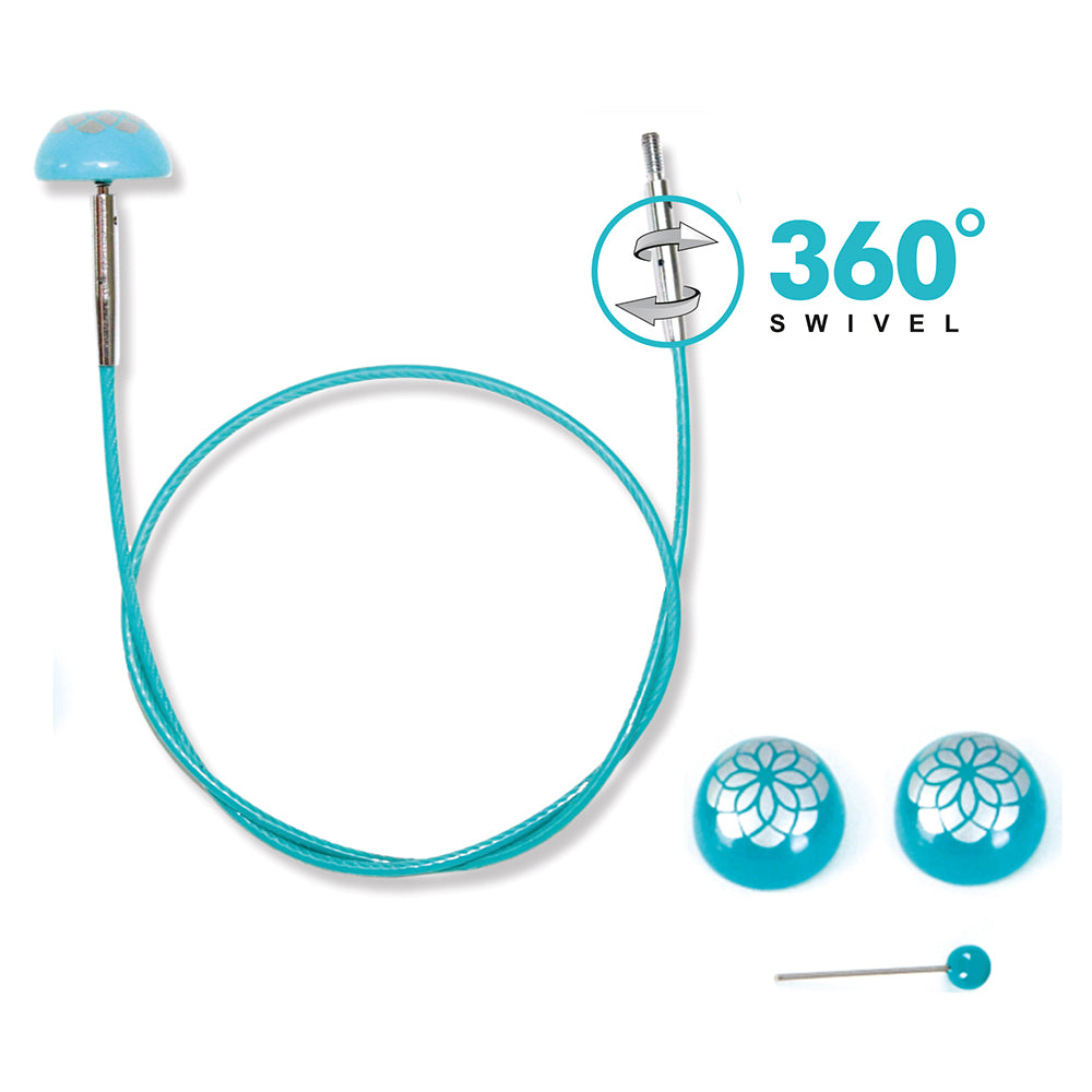 KnitPro 360° Swivel Cable for Interchangeable Needle Tips - The Mindful Collection