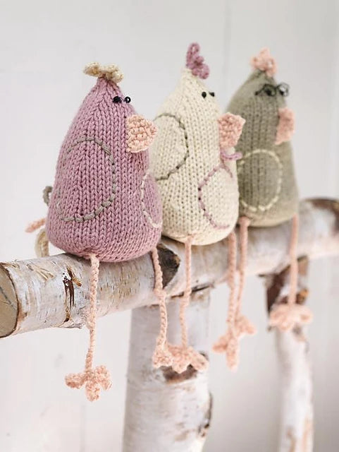 Esther, Ernie & Enid Easter Chickens - Knitting Pattern (FREE PDF download)