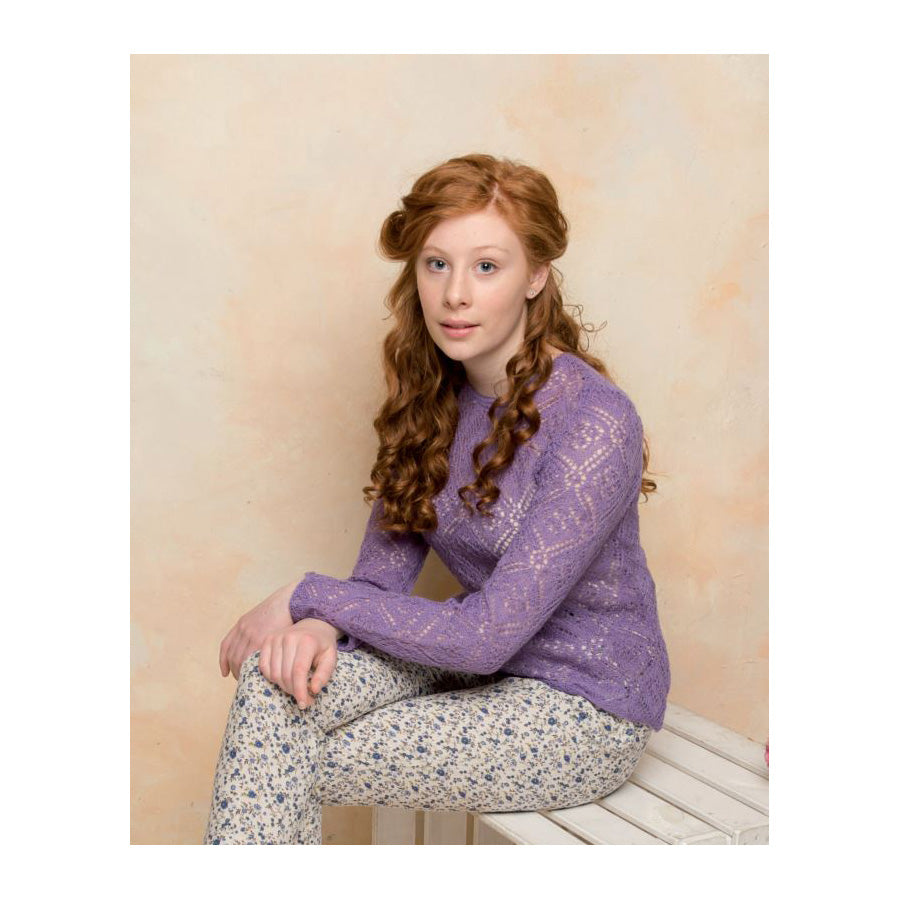 Rosa Spitzenpullover (herunterladbares PDF)