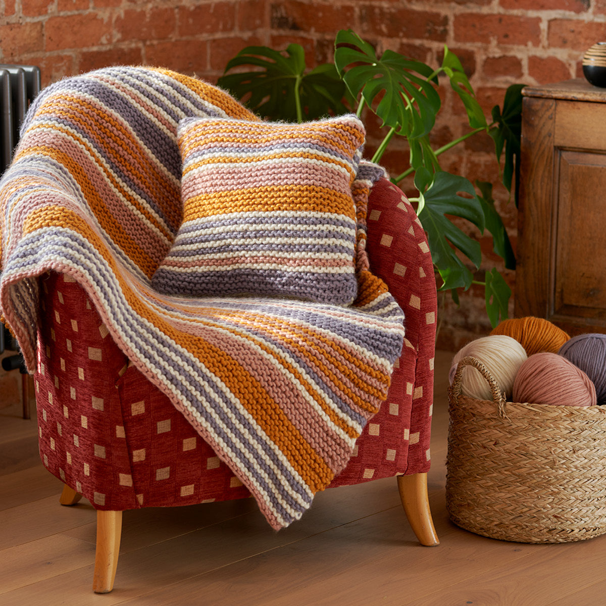 Zuma Blanket and Cushion Knitting Pattern (PDF Download)