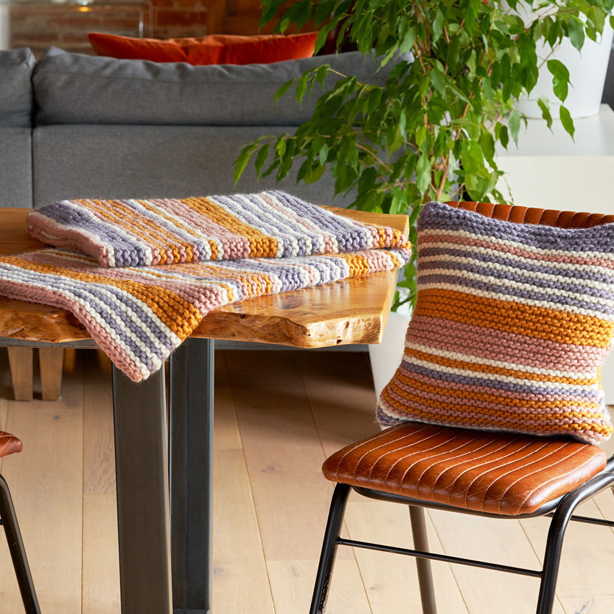 Zuma Blanket and Cushion Knitting Pattern (FREE PDF Download)