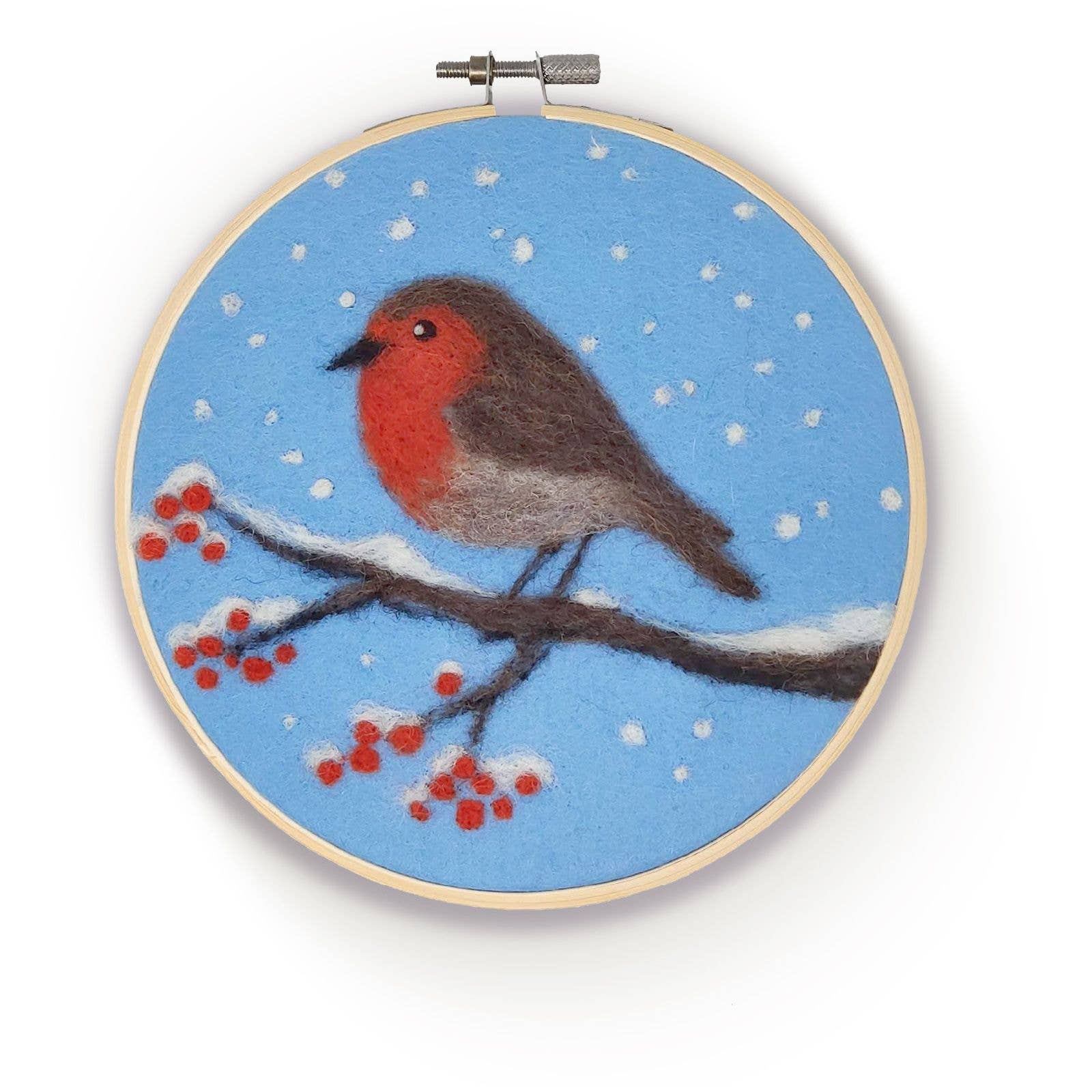 Robin in a Hoop Needle Felt Craft Kit - a great holiday gift