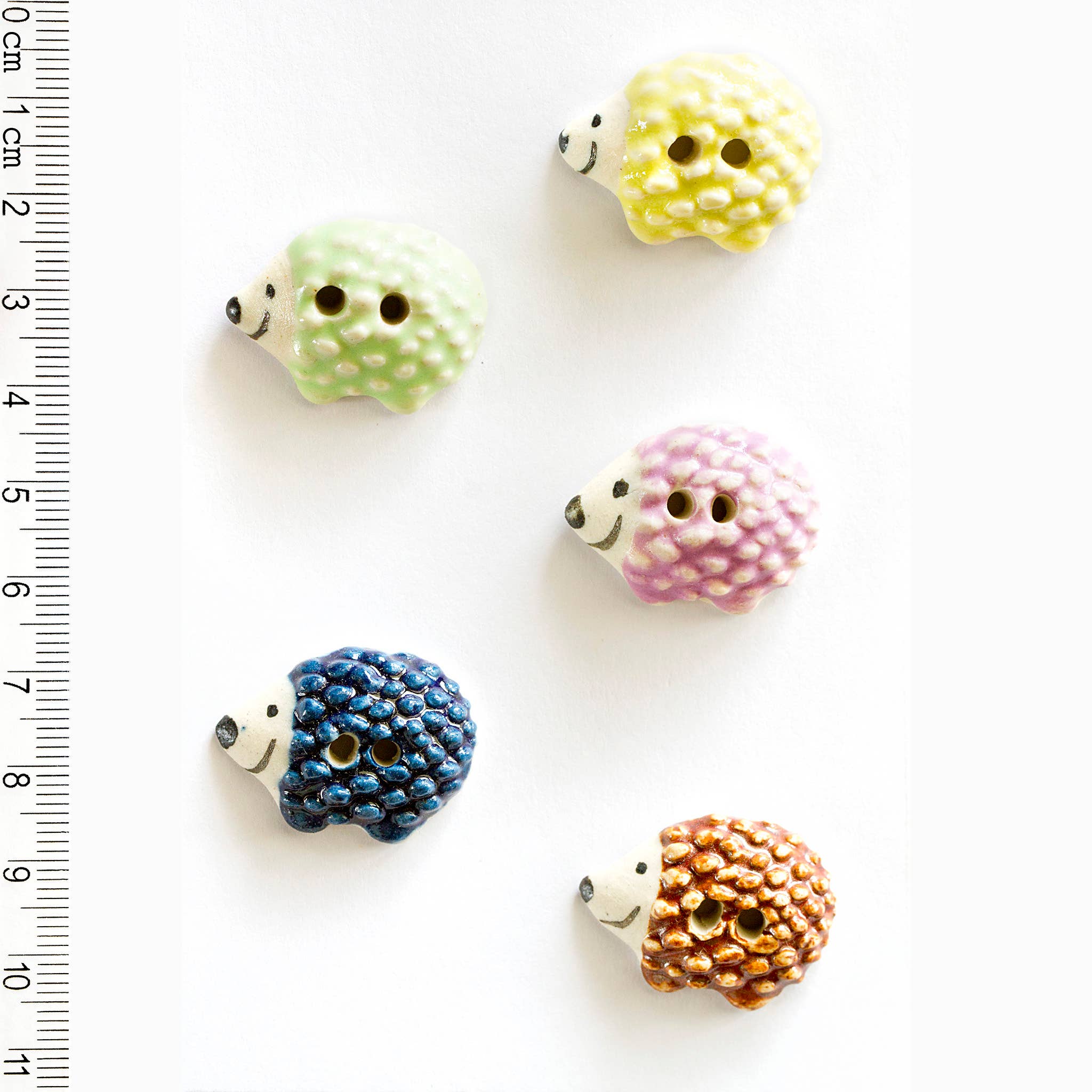 Incomparable Buttons - 5 Hedgehog Buttons
