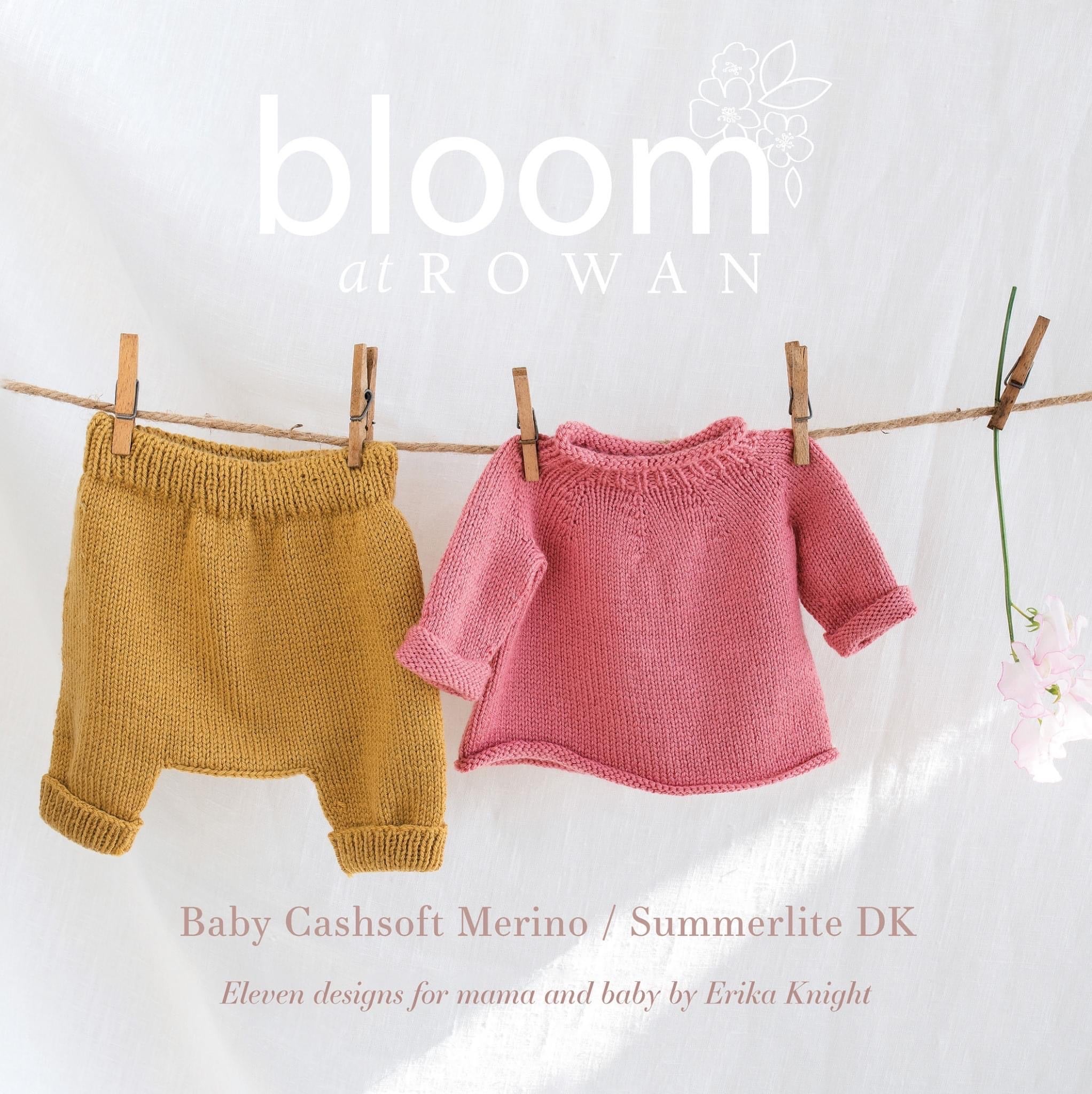 Collection Bloom at Rowan Deux bébés Cashsoft Merino par Erika Knight