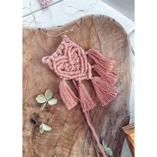 Macramé Heart Medallion Necklace (FREE PDF Download)