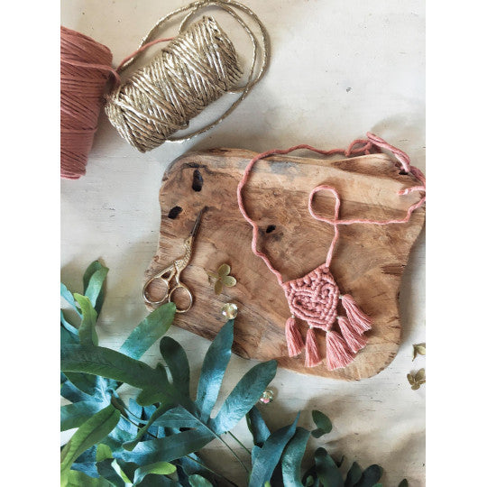 Macramé Heart Medallion Necklace (FREE PDF Download)