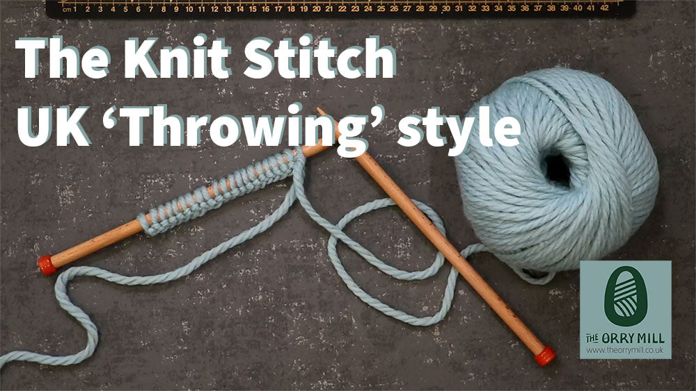 Learn to Knit - The Knit Stitch - Throwing style