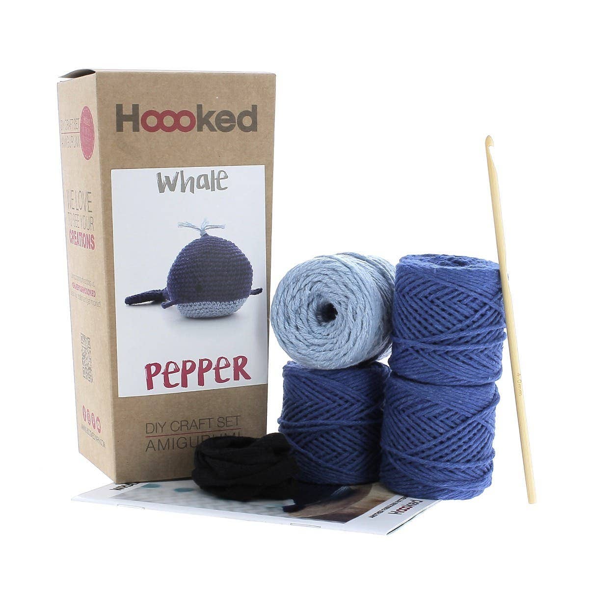 Hoooked - Pepper la baleine - Kit de crochet