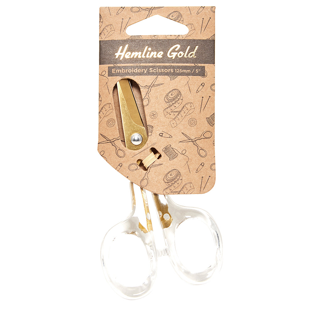 Hemline Gold Embroidery Scissors - 12.5cm/5in