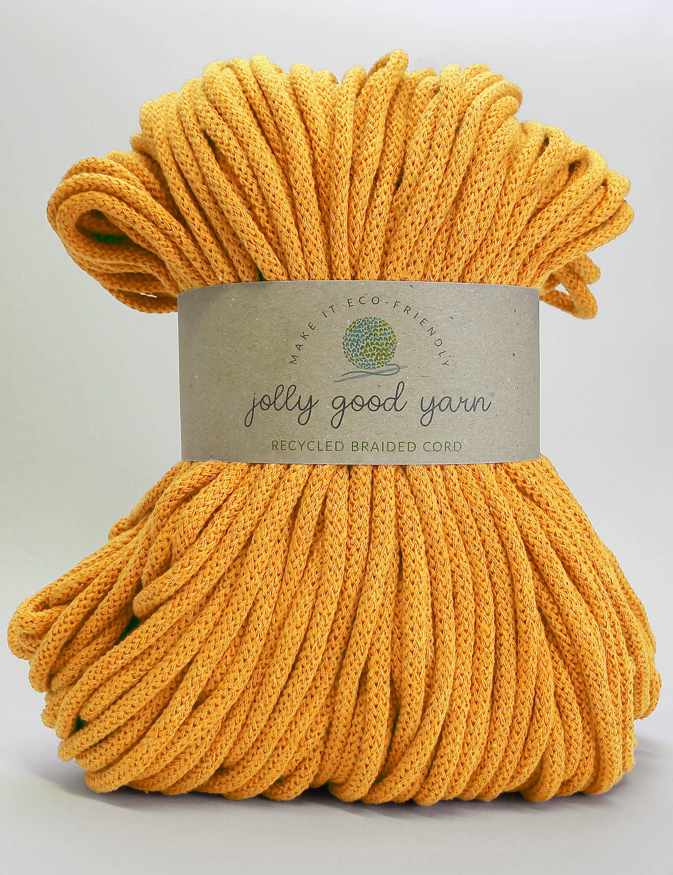Jolly Good Yarn - 5mm Shaldon Yellow recycled cotton macrame cord (100m)