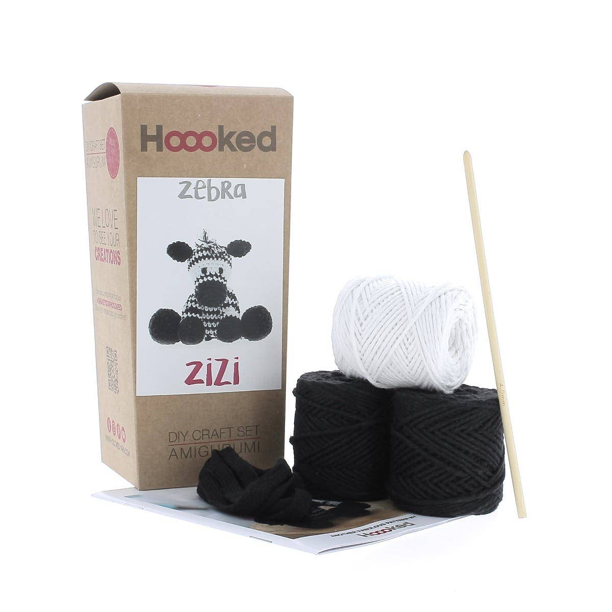 Hoooked - Kit Crochet DIY Zebra Zizi Eco Barbante