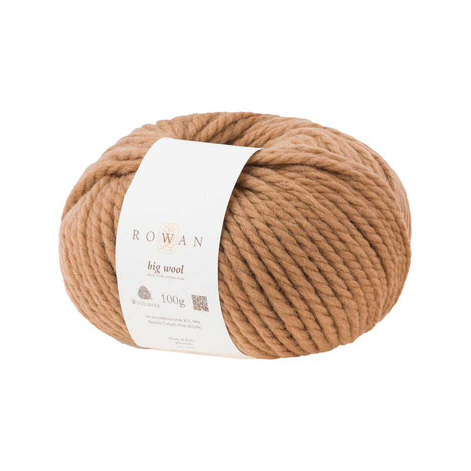Ball of Rowan Big Wool in the colour Biscotti on a white background