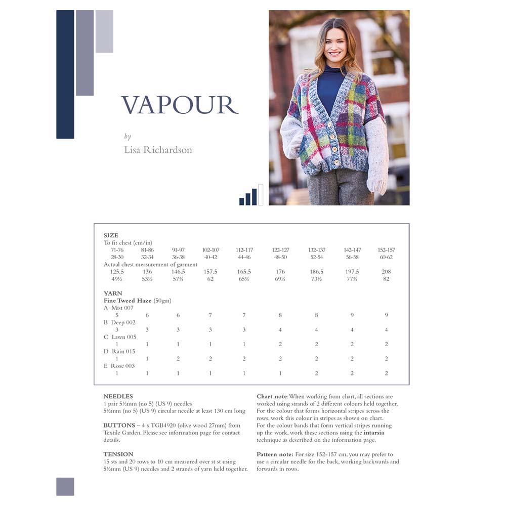 Rowan Vapour Cardigan - Strickpaket