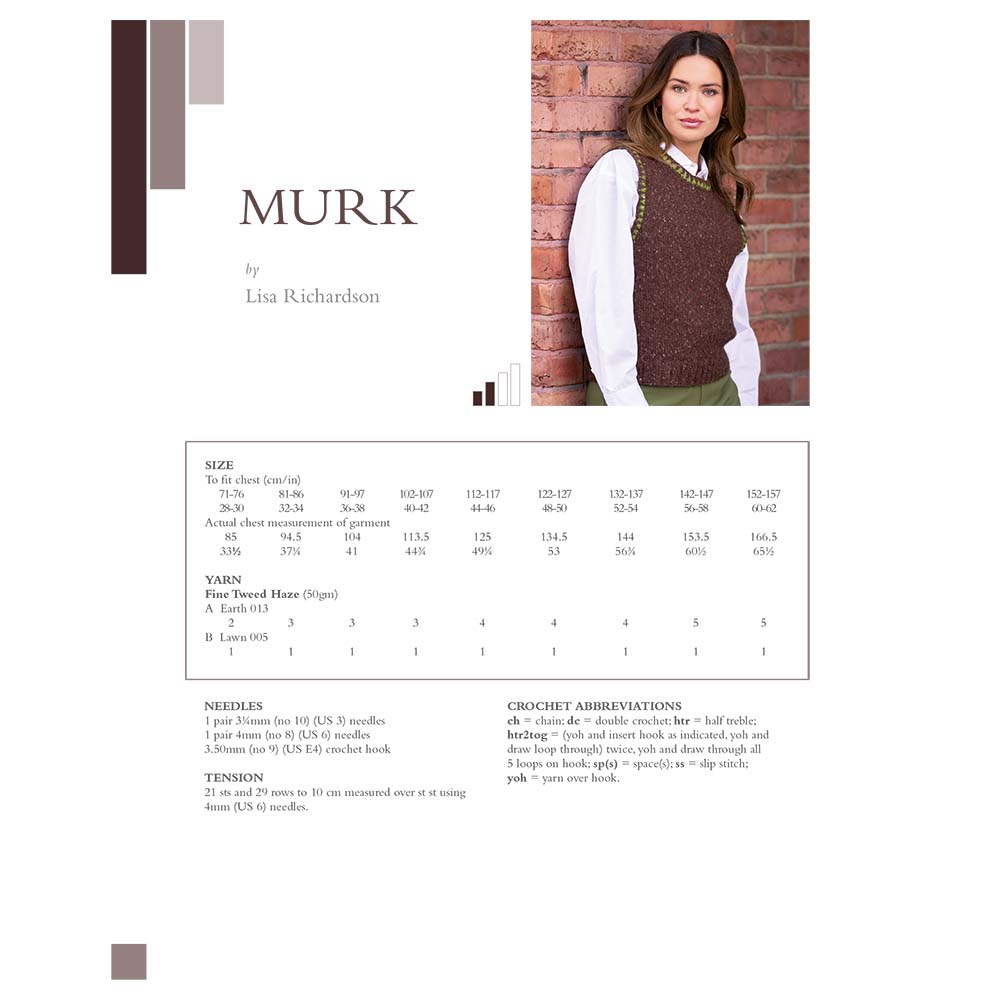 Pull sans manches Rowan Murk - Kit de tricot