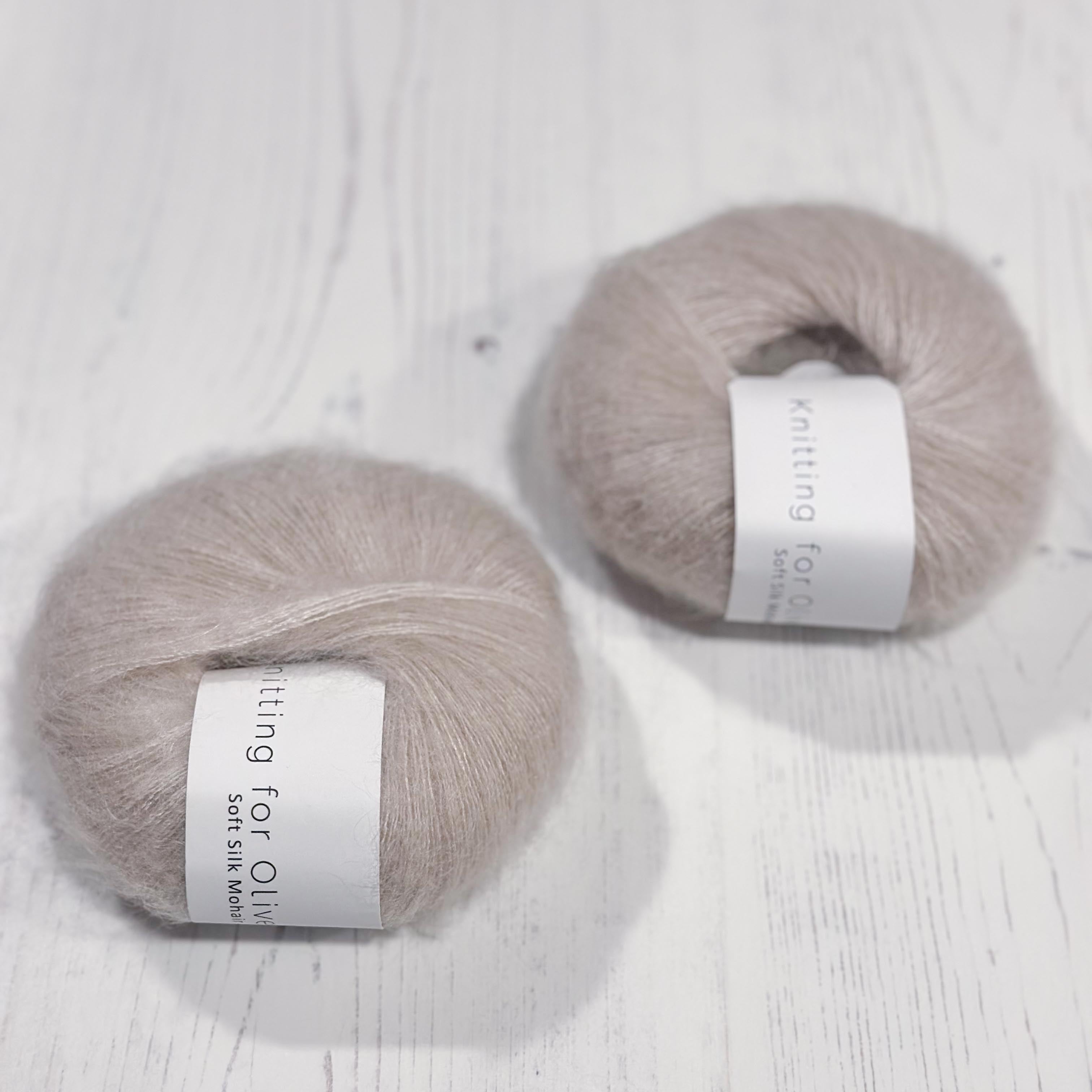 Knitting for Olive - Soft Silk Mohair 2 x 25g Marzipan - End of Dye Lot Bundle