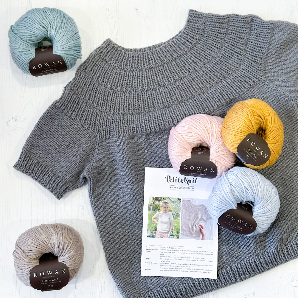 PetiteKnit – Ankers Sommerhemd – Strickset – Set in limitierter Auflage aus Rowan-Baumwolle 