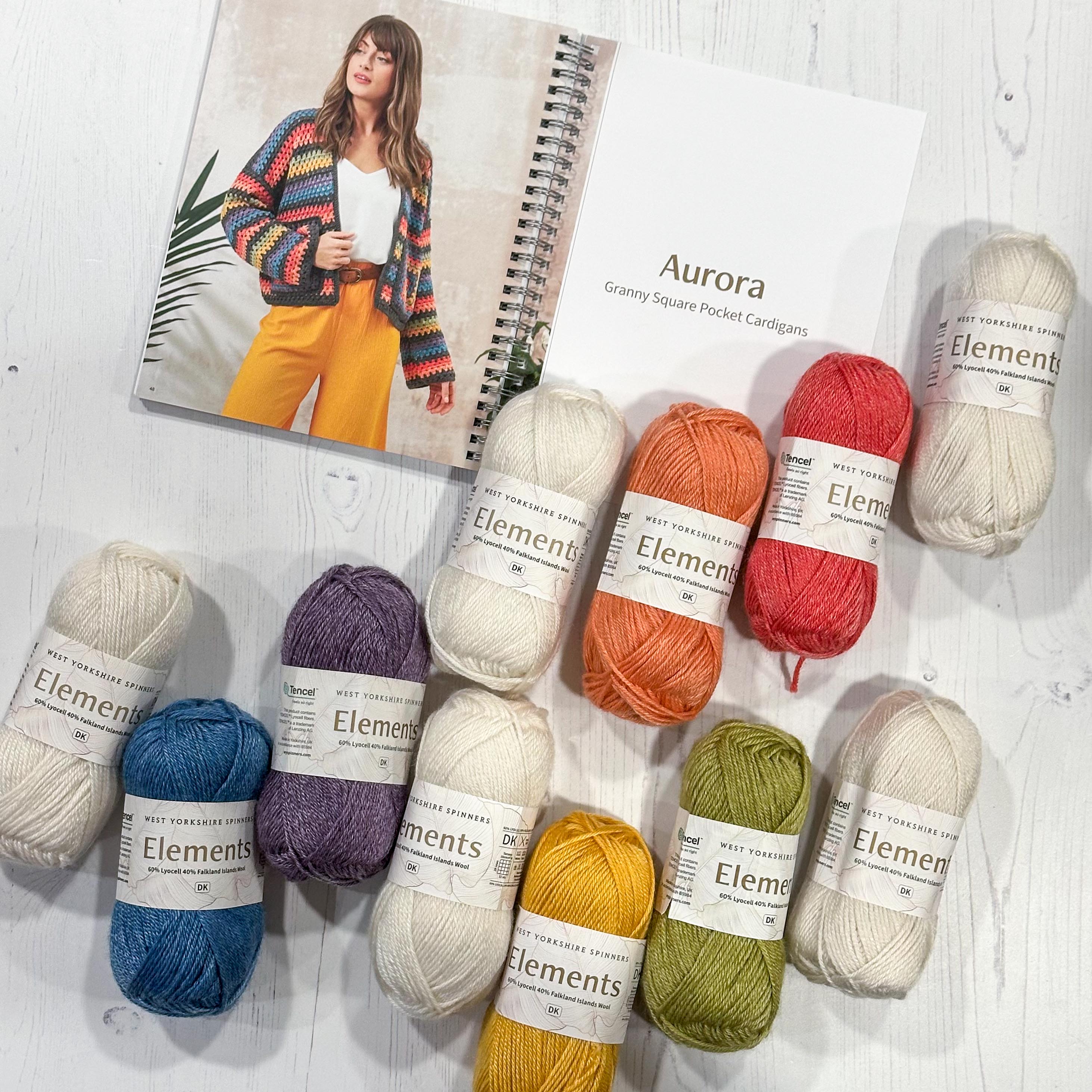 Cardigan court Aurora - Kit crochet